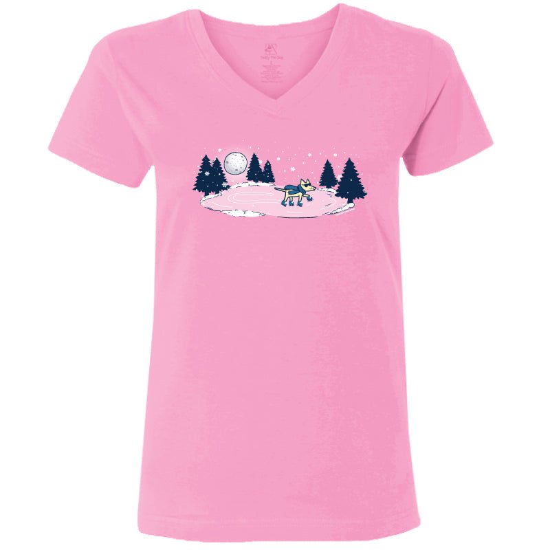 Winter Wonderland - Ladies T-Shirt V-Neck