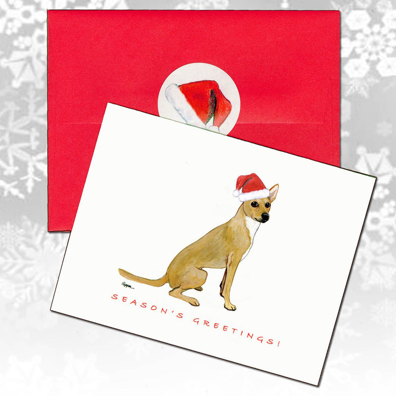 Coated Xoloitzcuintli Christmas Note Cards