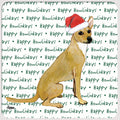 Coated Xoloitzcuintli "Happy Howlidays" Coaster