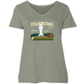 Yellowstone - Ladies Curvy V-Neck Tee