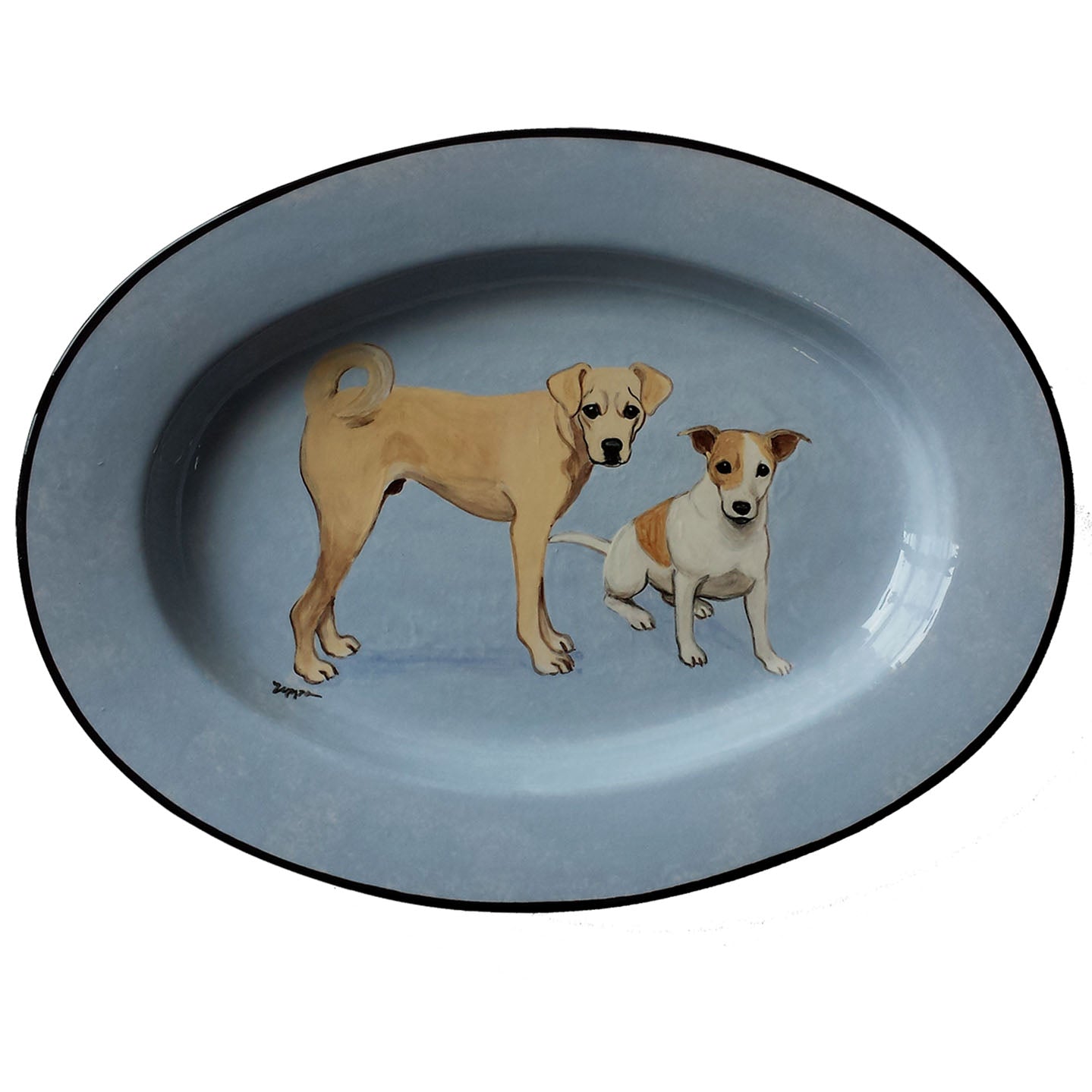 食器 Dog Custom Hand-Painted Dog Platter | AKC Shop
