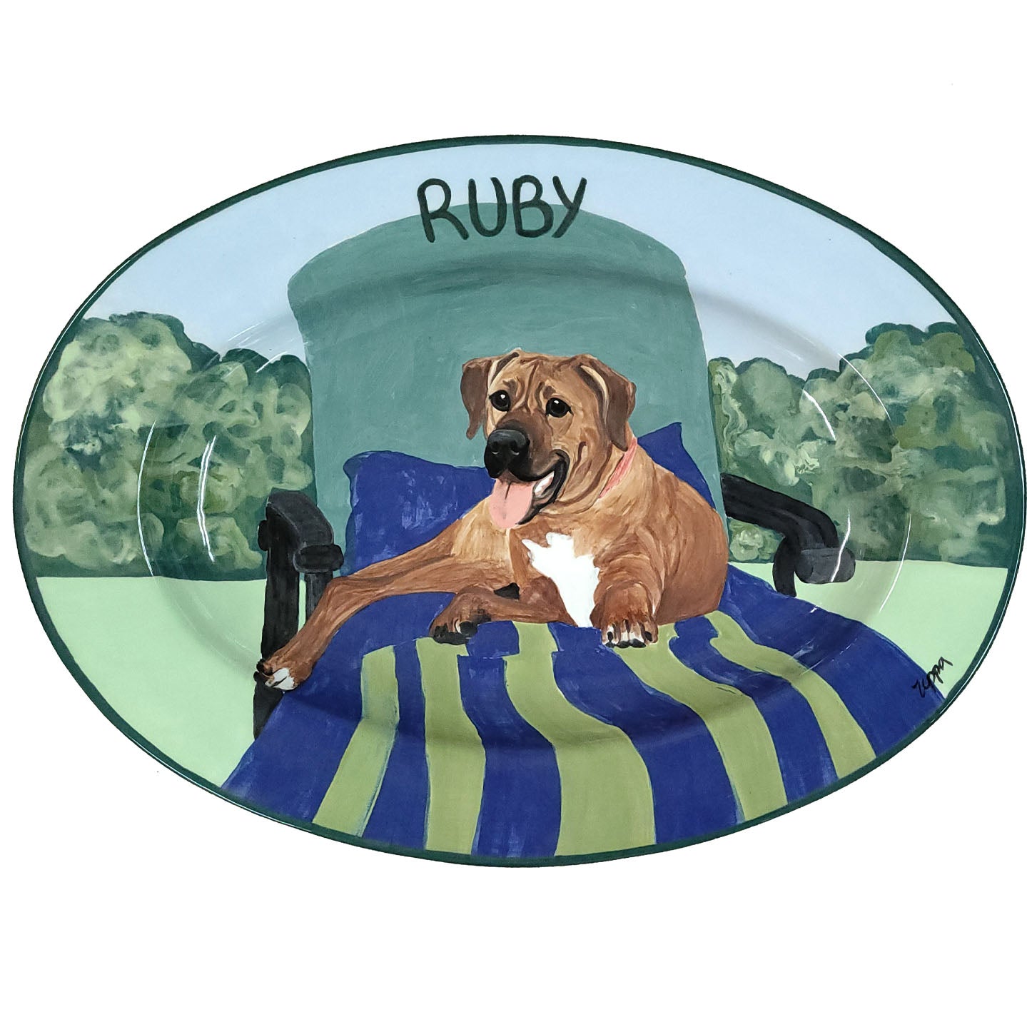 Custom Hand-Painted Dog Platter | AKC Shop
