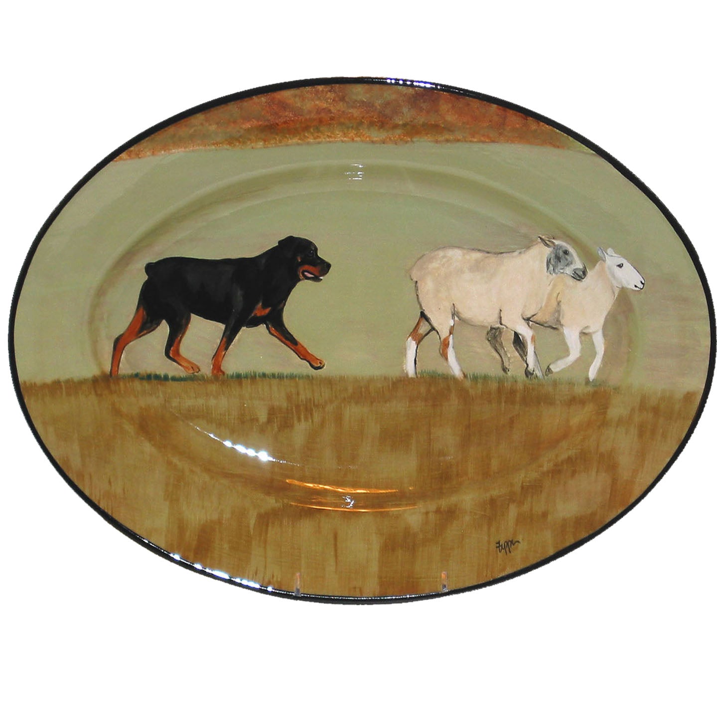 Custom Hand-Painted Dog Platter | AKC Shop