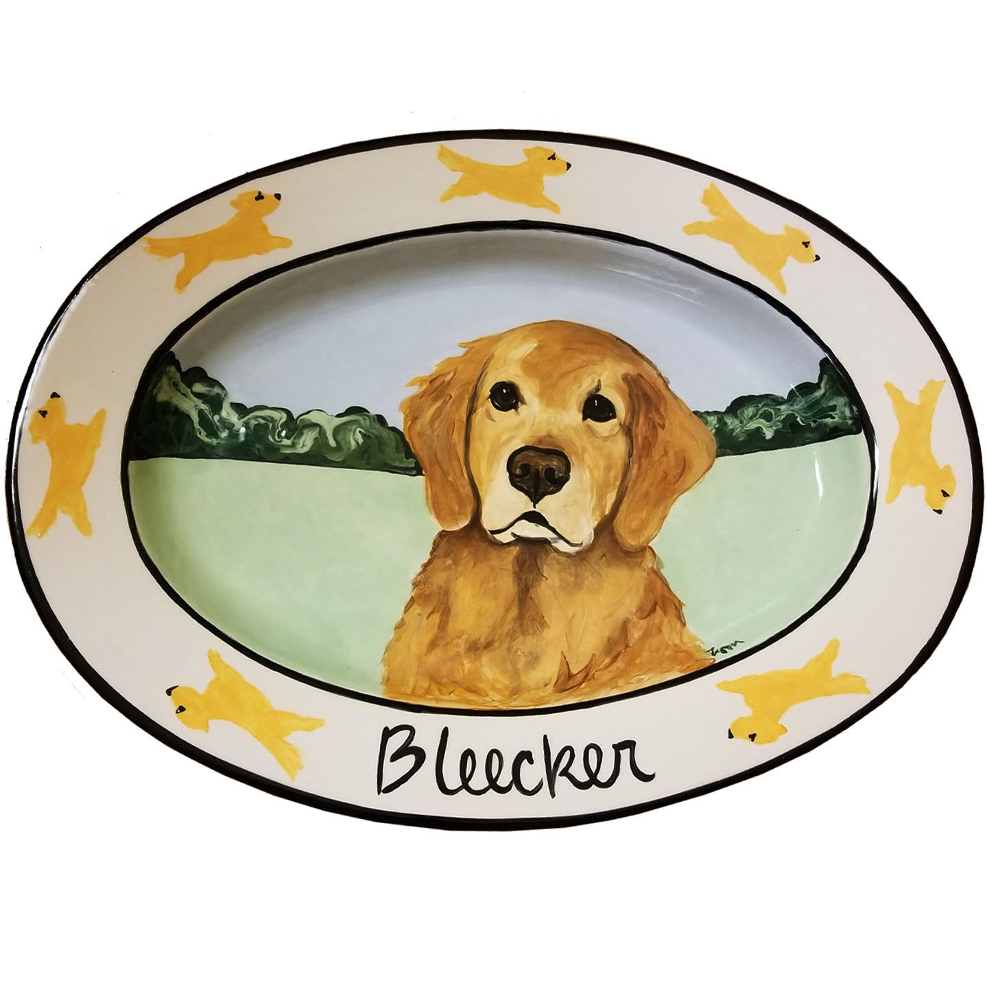 Custom Painted Dog Platter | AKC Shop | AKC Shop