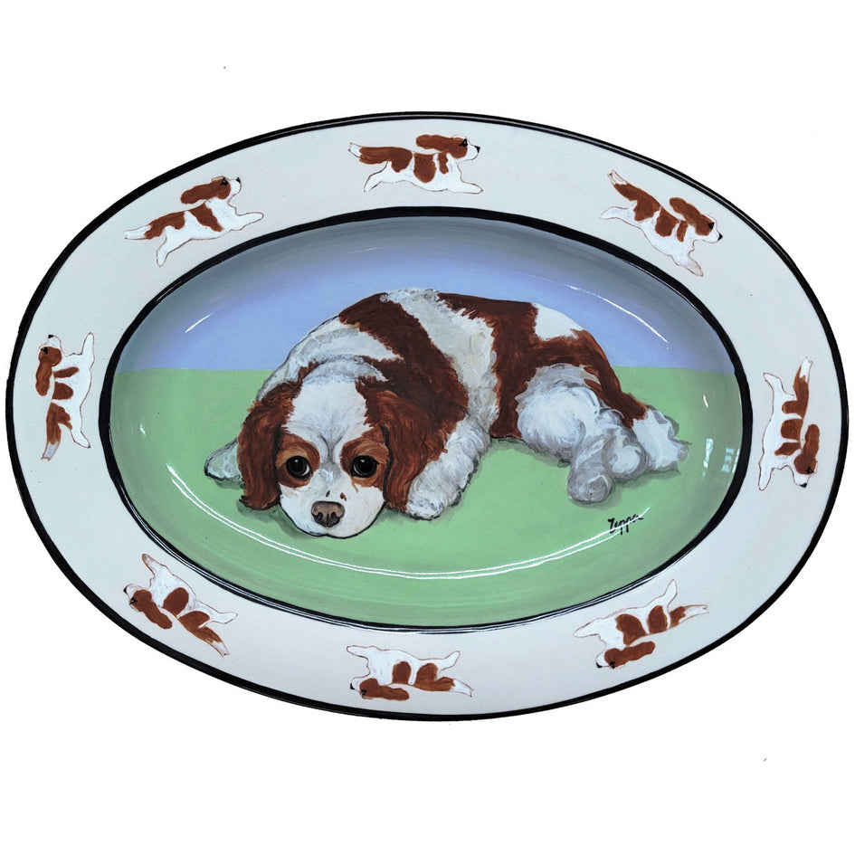 Hand-Painted Personalized Ceramic Oval Platter