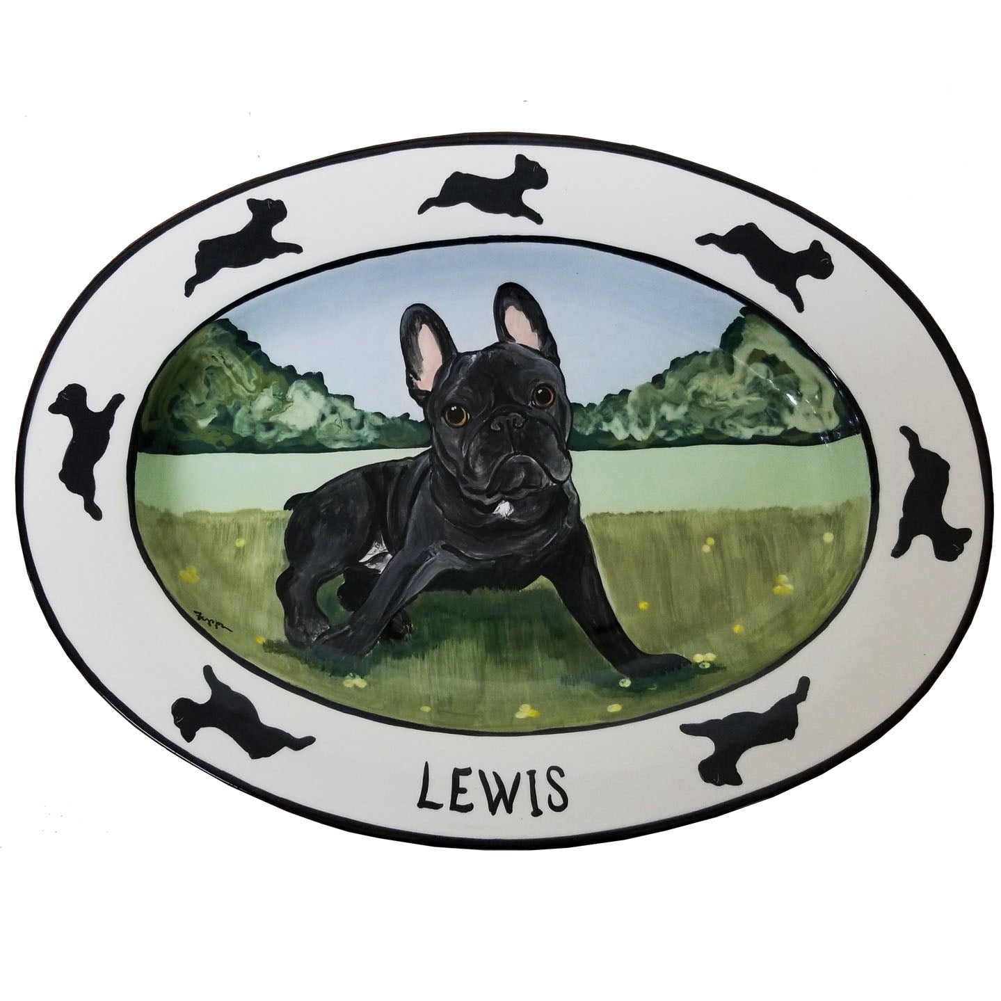 Custom Hand-Painted Dog Platter | AKC Shop