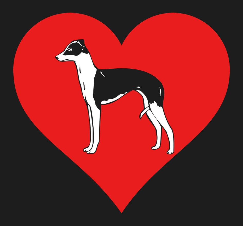 Italian Greyhound on Heart Left Chest - Unisex Full-Zip Hoodie Sweatshirt