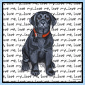 Black Labrador Retriever Puppy Love Text - Adult Unisex T-Shirt