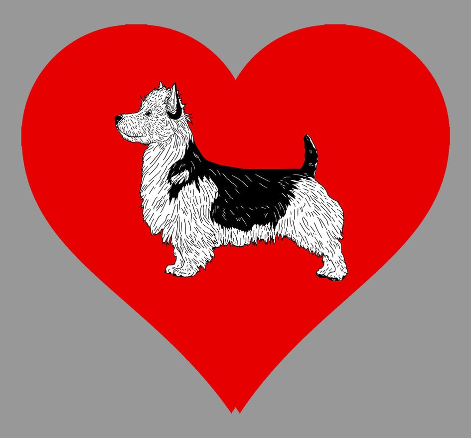 Australian Terrier on Heart Left Chest - Unisex Full-Zip Hoodie Sweatshirt