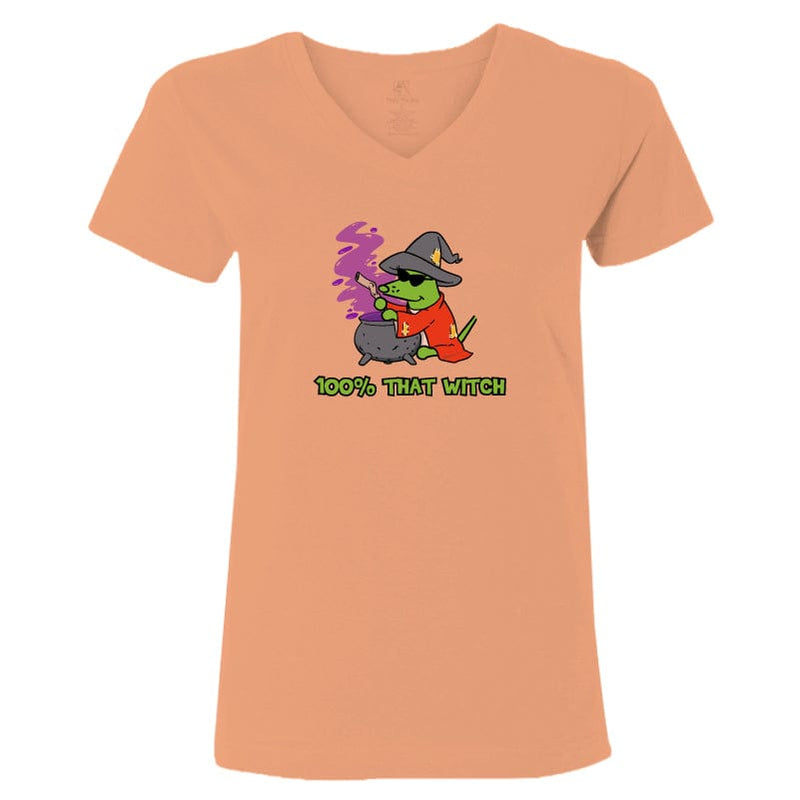 100% That Witch - Ladies T-Shirt V-Neck