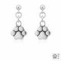 Sterling Silver Basic Paw Print Earrings