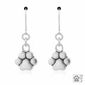 Sterling Silver Basic Paw Print Earrings