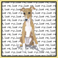 Greyhound Puppy Love Text - Adult Unisex T-Shirt