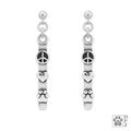 Sterling Silver Peace Love Paws Earrings