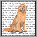 Golden Retriever Love Text - Adult Unisex Hoodie Sweatshirt