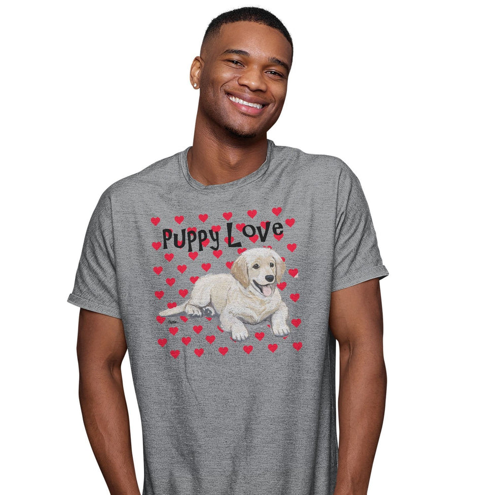 Golden Retriever Puppy Love - Adult Unisex T-Shirt