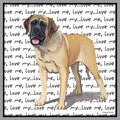 Mastiff Love Text - Adult Unisex T-Shirt