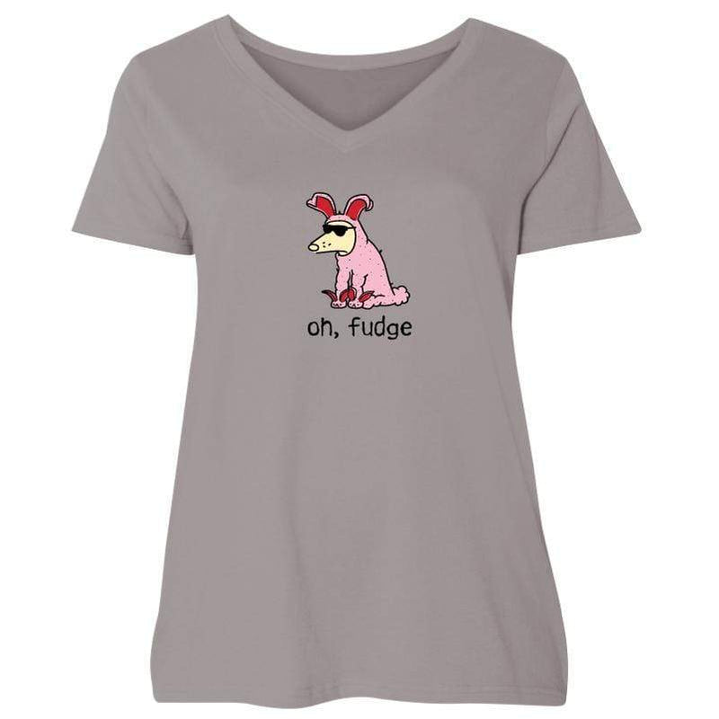 Oh, Fudge - Plus V-Neck T-Shirt