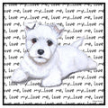 West Highland White Terrier Puppy Love Text - Adult Unisex Hoodie Sweatshirt