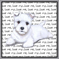 West Highland White Terrier Puppy Love Text - Adult Unisex T-Shirt