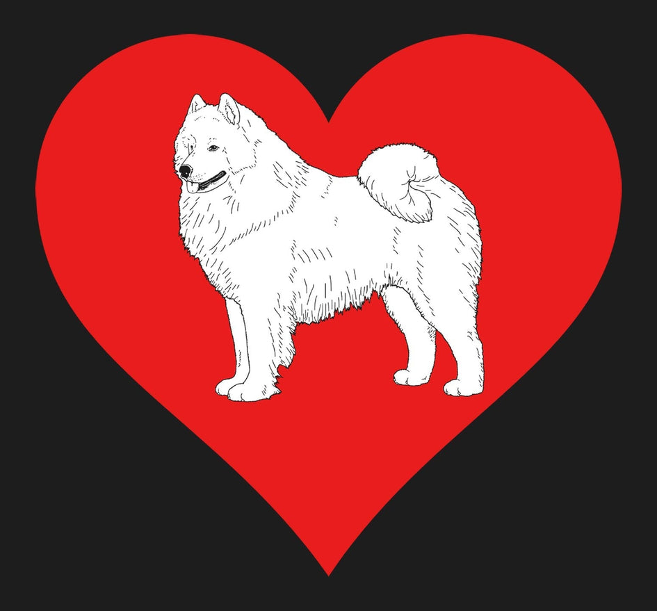 Samoyed on Heart Left Chest - Unisex Full-Zip Hoodie Sweatshirt