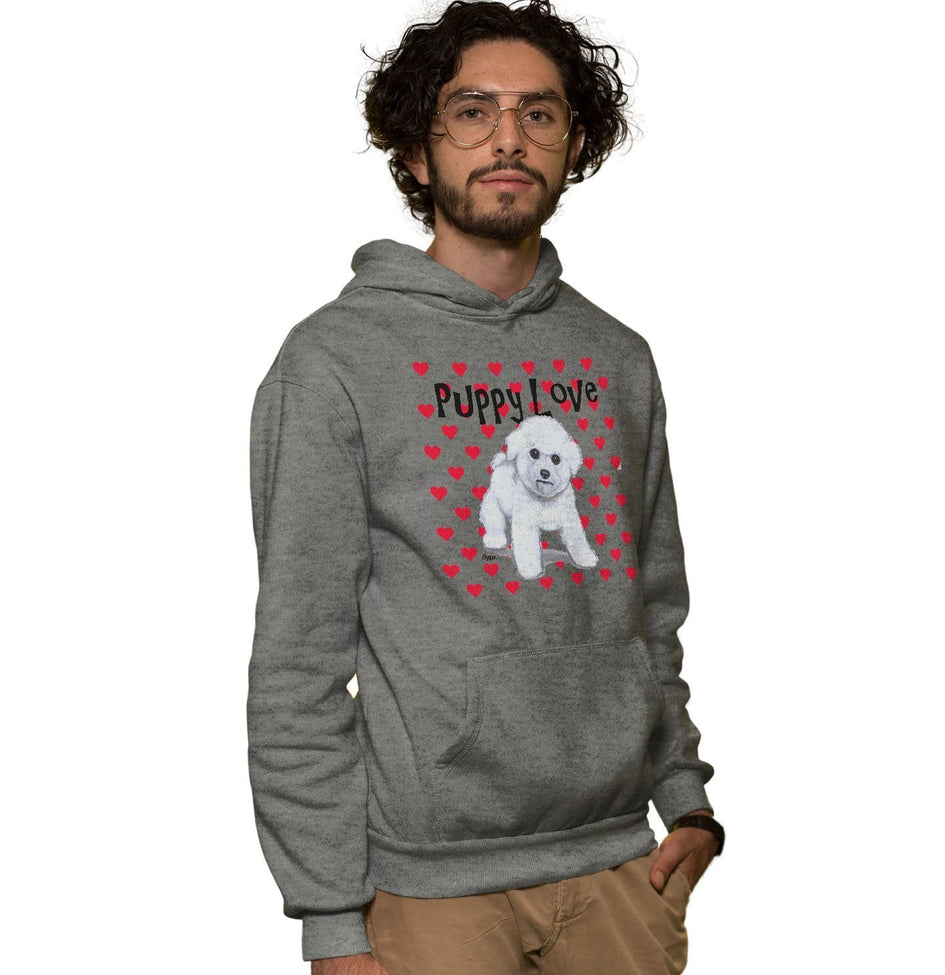 Bichon Frise Puppy Love - Adult Unisex Hoodie Sweatshirt