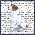Jack Russell Terrier Love Text - Adult Unisex Hoodie Sweatshirt