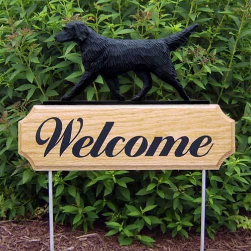 Flat-Coated Retriever Welcome Sign