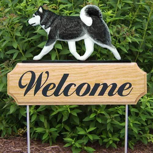 Siberian Husky Welcome Sign