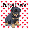 Rottweiler Puppy Love - Adult Unisex Hoodie Sweatshirt