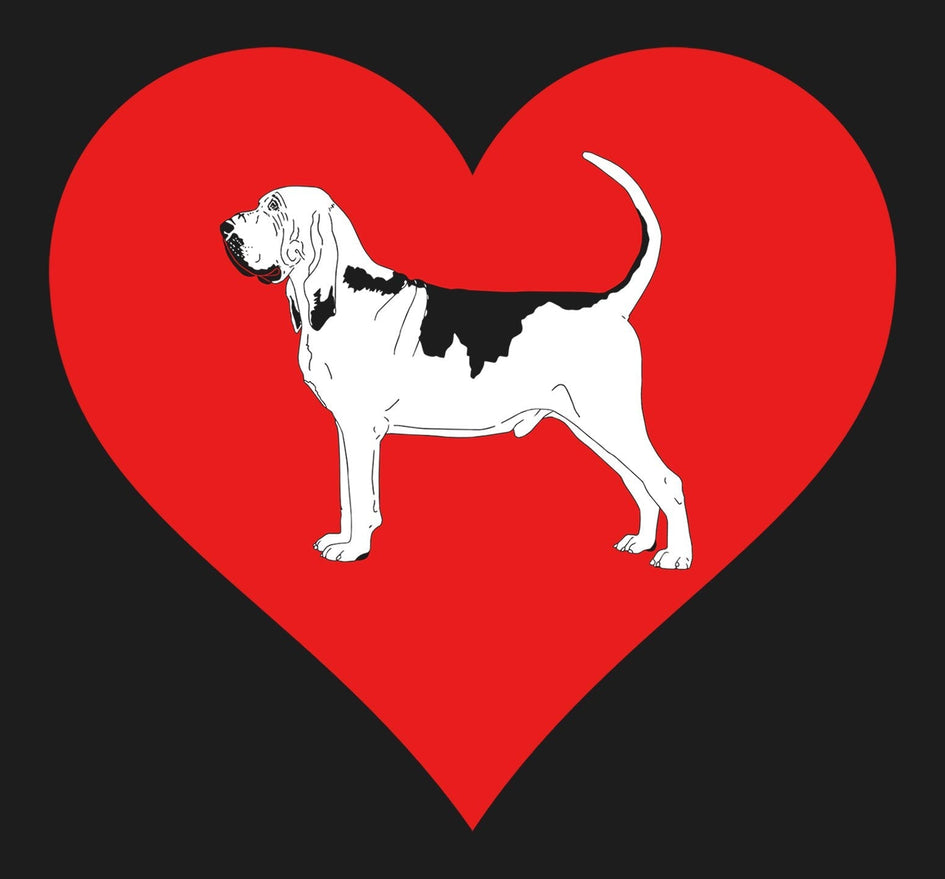 Bloodhound on Heart Left Chest - Unisex Full-Zip Hoodie Sweatshirt