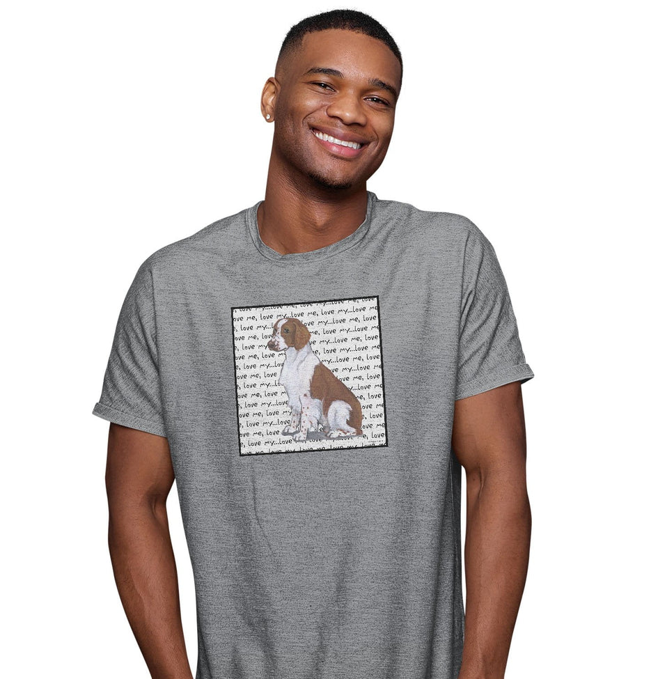 Welsh Springer Spaniel Love Text - Adult Unisex T-Shirt