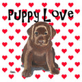 Chocolate Labrador Retriever Puppy Love - Adult Unisex T-Shirt