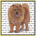 Chow Chow Love Text - Adult Unisex T-Shirt