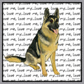 German Shepherd Dog Love Text  - Adult Unisex Hoodie Sweatshirt