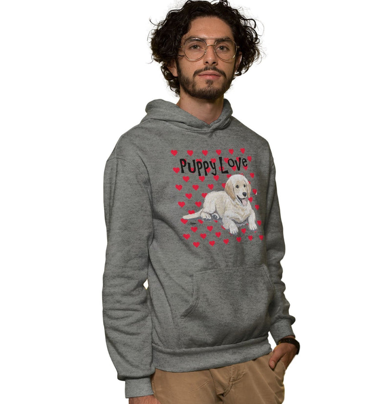 Golden Retriever Puppy Love - Adult Unisex Hoodie Sweatshirt