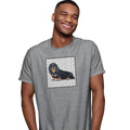 Black Longhaired Dachshund Love Text - Adult Unisex T-Shirt