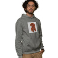 Red Dachshund Love Text - Adult Unisex Hoodie Sweatshirt