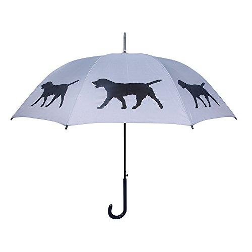 Labrador Retriever Umbrella - Silver & Black