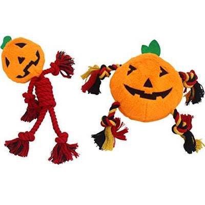 Squeaky Pumpkin Dog Toy Set