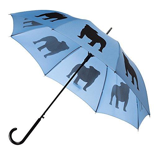 Bulldog Umbrella - Blue & Black