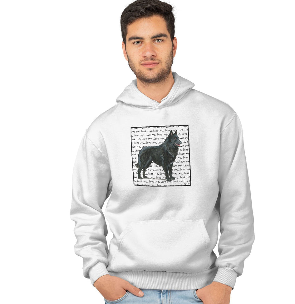 Belgian Shepherd Love Text - Adult Unisex Hoodie Sweatshirt