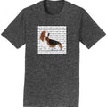 Basset Hound Love Text - Adult Unisex T-Shirt
