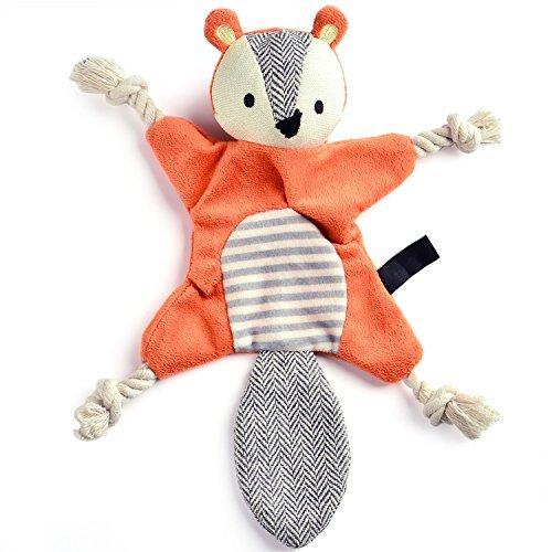 Stuffing-free Crinkly Squirrel Dog Toy