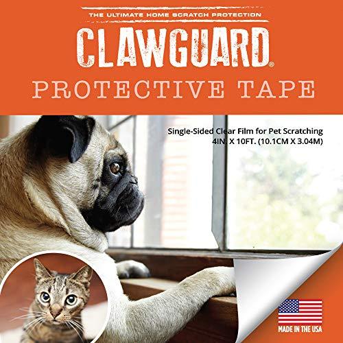 CLAWGUARD Protection Tape - Durable Single-Sided Shield Protection Against Cat & Dog Scratching Furniture, Couch, Window Sill, Car Door, Glass & More!