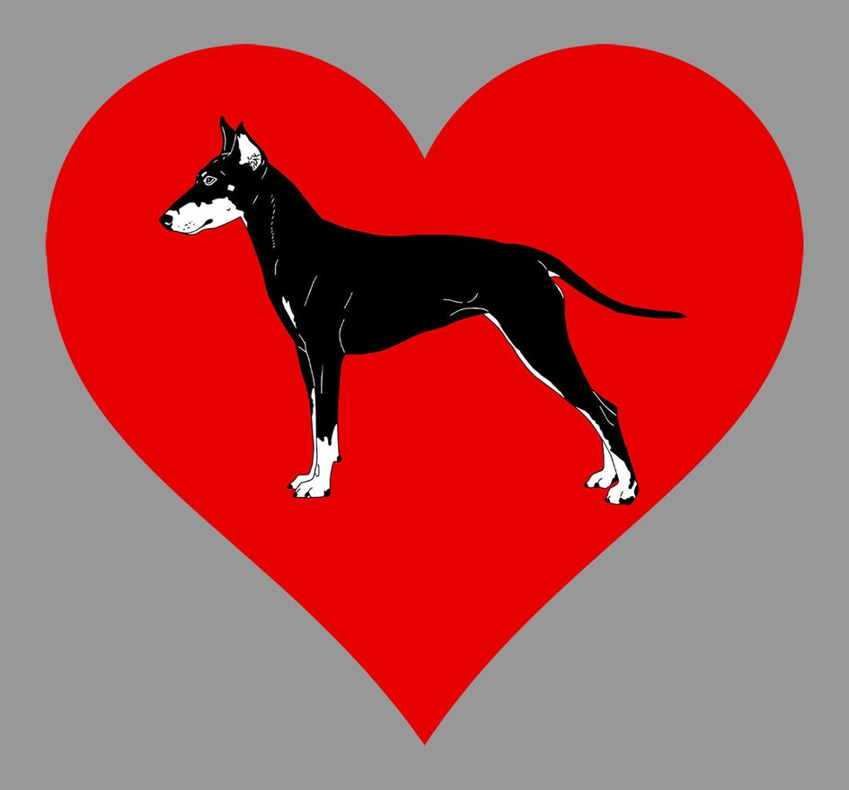 Manchester Terrier on Heart Left Chest - Unisex Full-Zip Hoodie Sweatshirt
