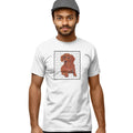 Red Dachshund Love Text - Adult Unisex T-Shirt