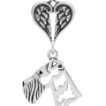 Airedale Terrier, Head, with Engravable Healing Angels Pendant