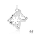 Alaskan Malamute w/Snowflake, Head, Pendant