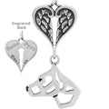 American Staffordshire Terrier Cropped, Head, with Engravable Healing Angels Pendant